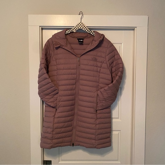 North Face Stretch Down Parka Mauve - Picture 5 of 11